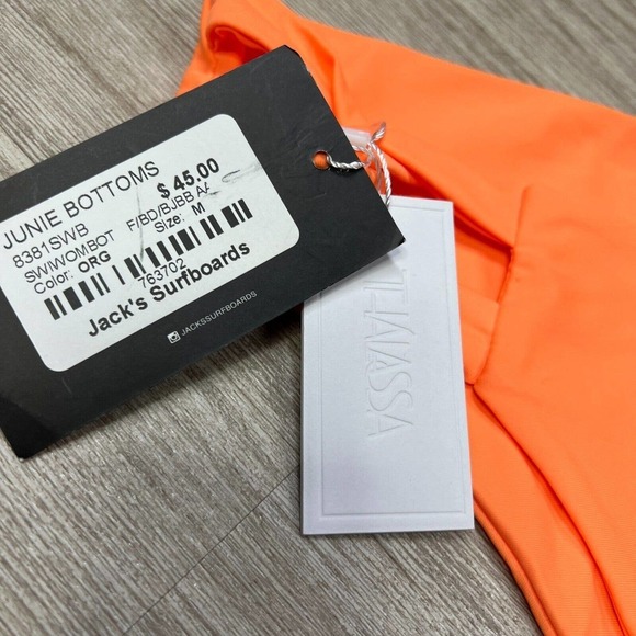 Thalassa Swim Wear Bottoms Womens Medium Orange Junie Bottoms NEW Jacks Surf - Picture 5 of 5